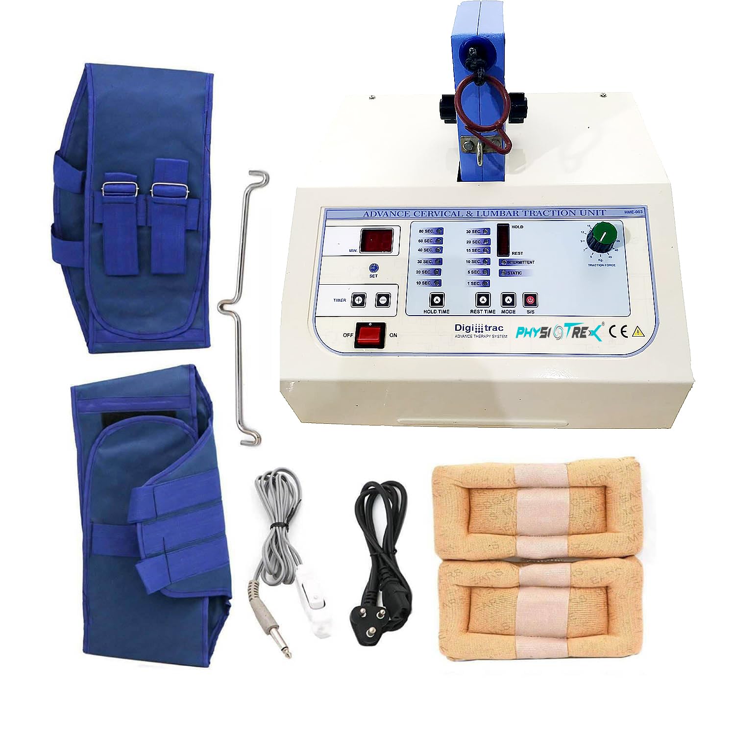 PHYSIOTREX Physiotherapy Equipments Traction Machine Massager For Back Cervical and Lumbar, White