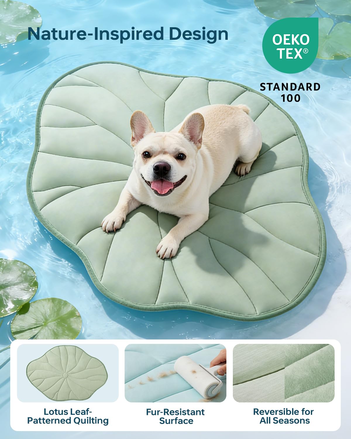 BG-BABYGO Tapete de refrigeración para perros, 39 x 27 pulgadas, reversible, Q-MAX>0.5, tapete de refrigeración para perros pequeños y medianos, almohadilla de refrigeración lavable para mascotas 3.0