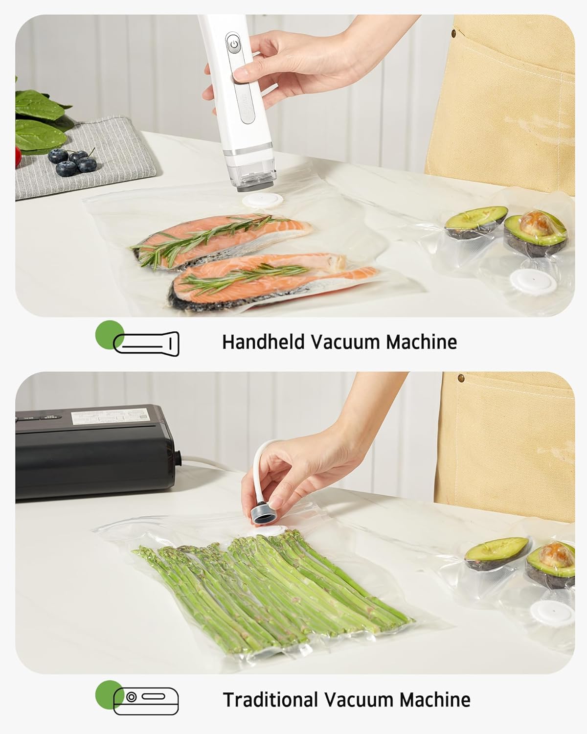 [2026 Upgraded] Syntus 40 Pcs Vacuum Sealer Bags for Food, Reusable BPA-Free Food Storage Bags for Sous Vide Microwave Heating, Air Valve Zipper Bags (10 Small+10 Medium+10 Large+10 Extra Large) - Image 7