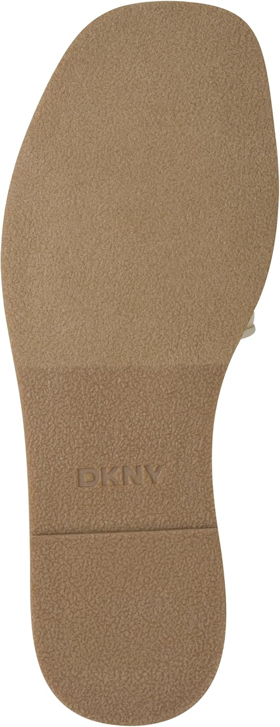 DKNY Women's Badin Studded Flat Sandal With Logo