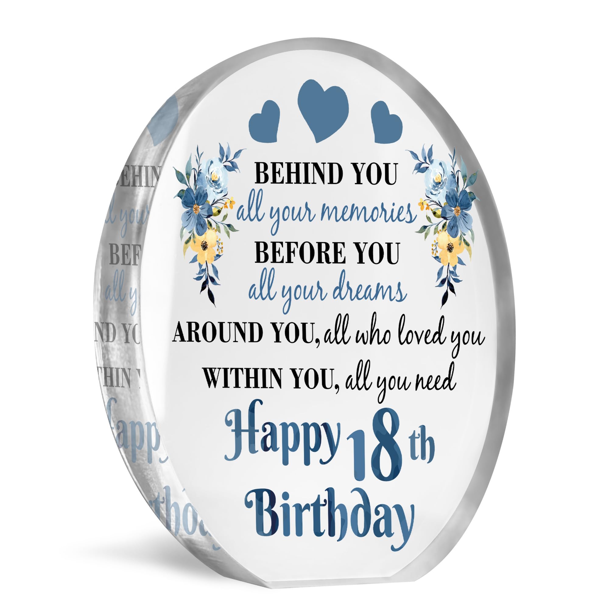 Red Ocean Novelty 18th Birthday Gifts For Son Grandson Nephew Inspirational Plaque Gift for Him Brother 18th Birthday Presents Birthday Gifts for 18th Nephew Gift Son Gift Grandson Gift