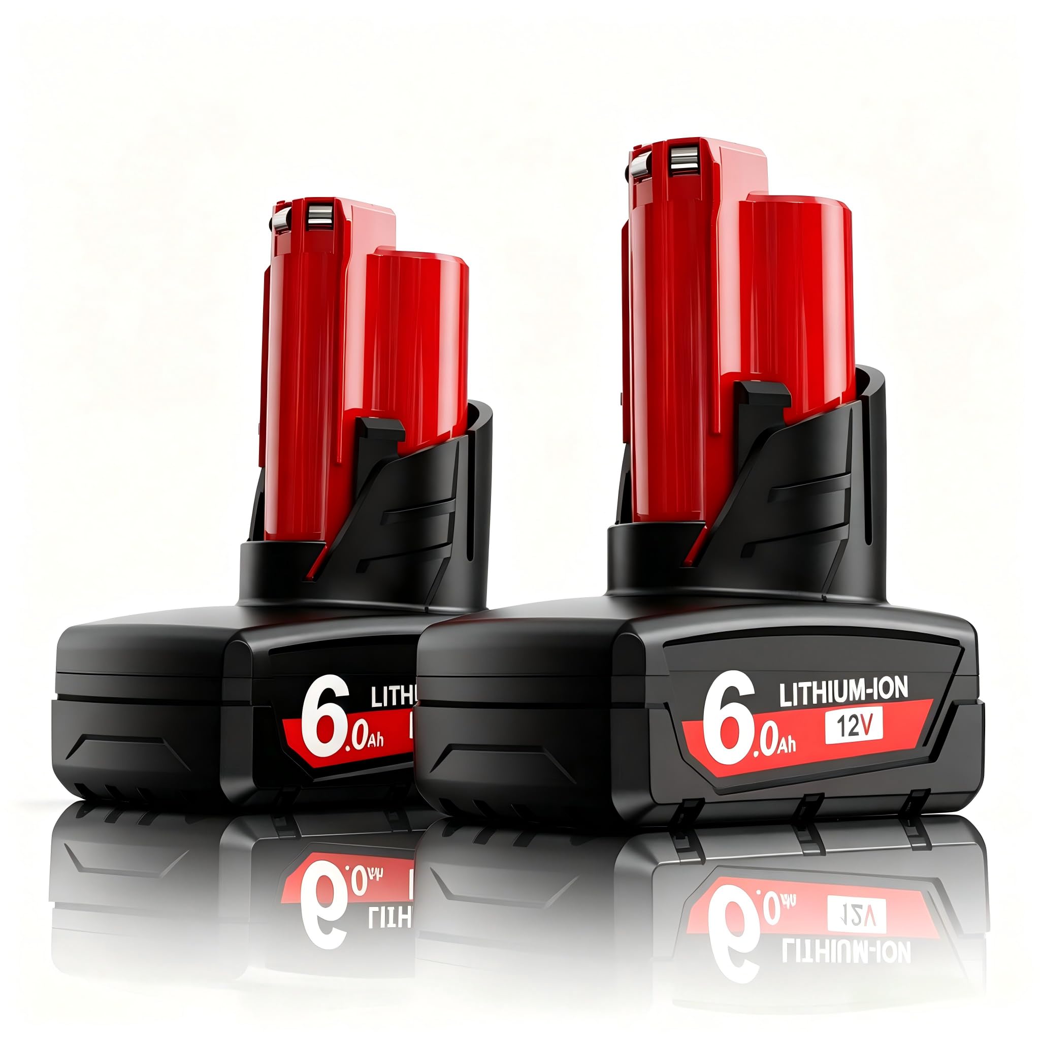 2X 6.0Ah Akku für Milwaukee M12, Powtree Ersatzakku für Milwaukee 12V