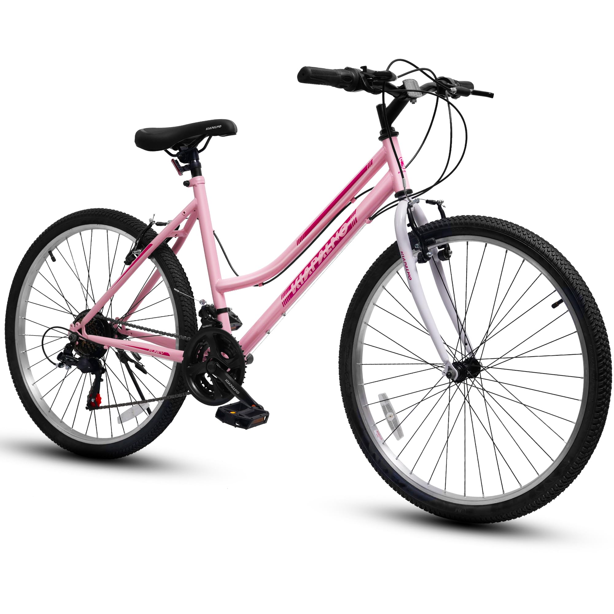 Ecarpat Womens' 24 Inch Mountain Bike, 21 Speed Gifts Bicycles for Womens, Female Bicycles V-Brake Outdoor Cycling Snow Commuting City Bike to School Work : Sports & Outdoors