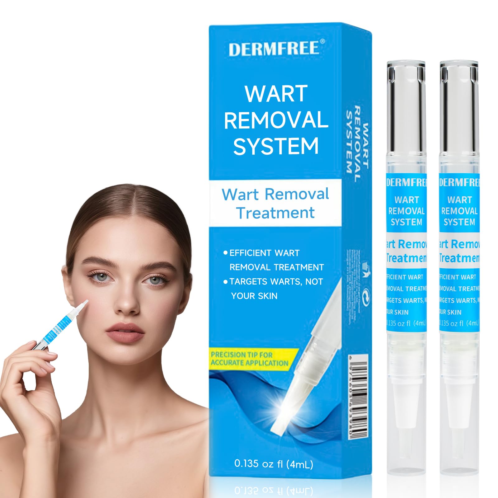 Wart Remover Liquid for Body - Skin Tag Remover Serum with Precise Applicator, Removal Plantar Wart, Gentle Natural Herbal Formula for All Skin Types