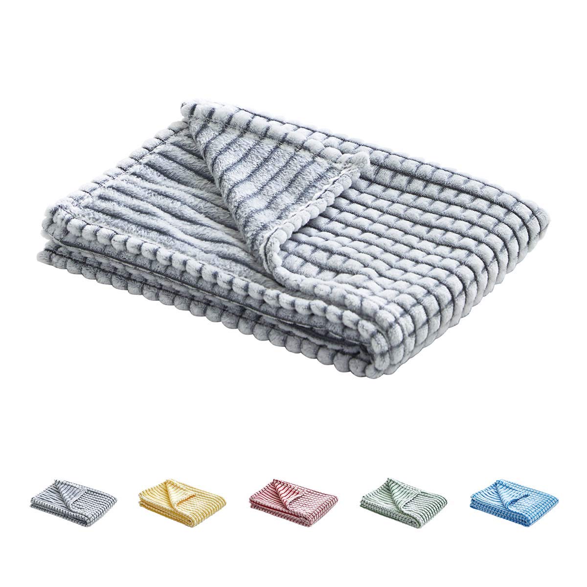 UOZZI BEDDING Flannel Baby Toddler Blanket,Ultra Soft Cozy Flannel Toddler Blanket, Breathable and Warm Baby Blanket,Light Gray,39x27 inch