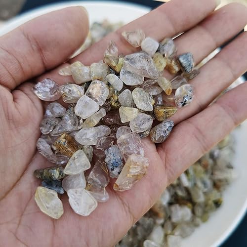 Miniatura 3 de Piedras de cristal rosa de 2 libras de piedra triturada de cuarzo con forma irregular para plantas, cactus y suculentas, relleno de jarrón,