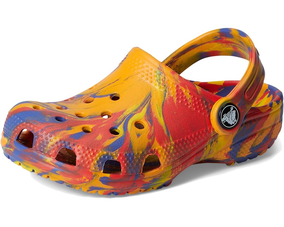 Crocs Kids Classic Marbled Tie-Dye Clog (Toddler) - Front View
