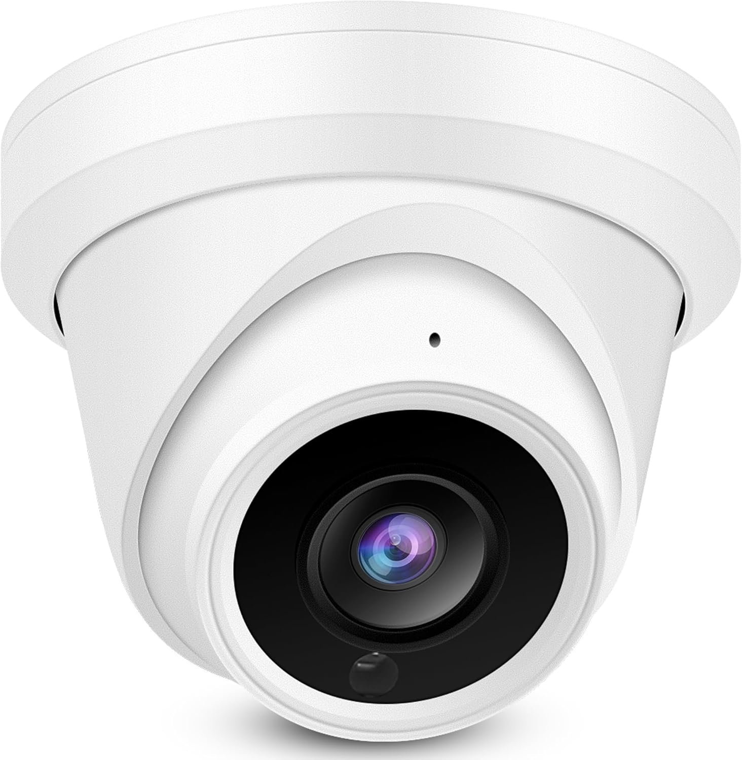 Real HD 8MP 4K PoE IP Security Turret Camera Outdoor 98Ft IR Night Vision, 2.8mm Wide Angle 105° FOV, H.265, Waterproof IP66, Metal Housing IP Camera, NDAA Compliant