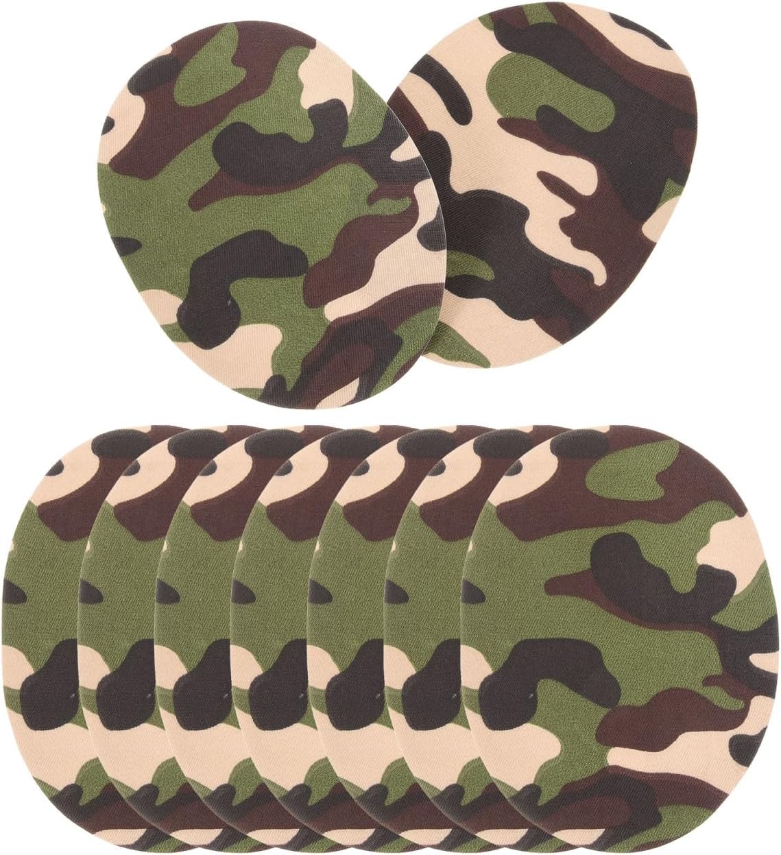 DOITOOL 10 Pcs Camouflage Iron On Patches, Military Style Fabric Repair Kit Clothing Elbow Patches for Holes, Jackets Jeans Pants Clothes Decorating