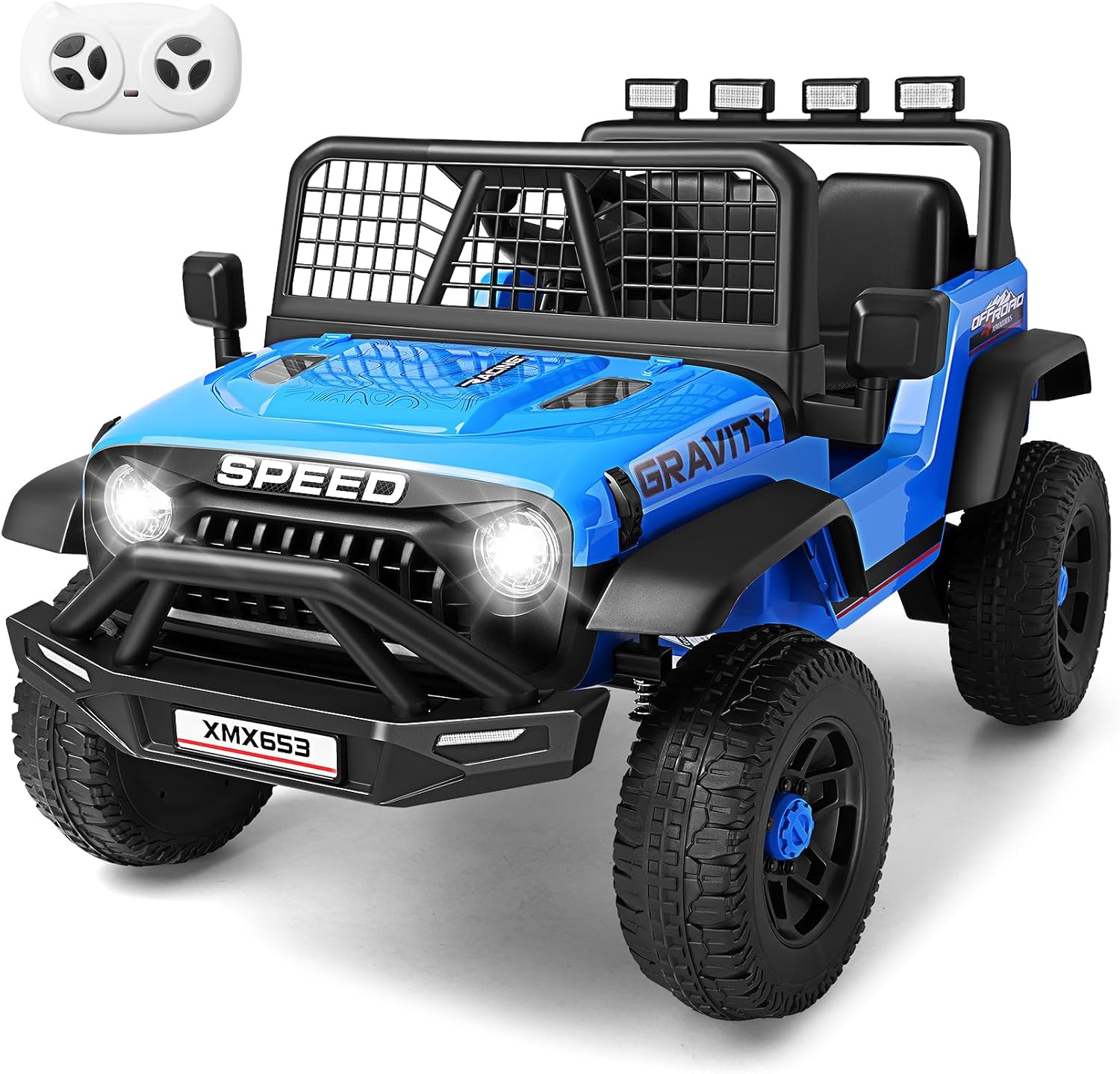 Hikole 24V Ride On Toys for Big Kids with Remote Control, 4WD 24V Power Wheels Car, 3 Speed, Bluetooth, Music, Soft Star