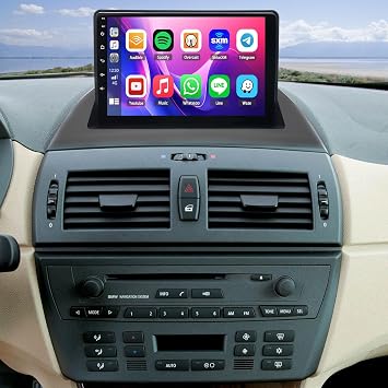 8 Core Android 15 Car Radio Stereo for MW X3 E83 2004-2012 with Carplay Android Auto, 6+128G 9 Touchscreen Car Player Multimedia with Mirror Link WiFi SWC Head Unit GPS FM Backup Camera Mic