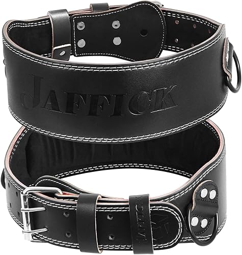 Jaffick Cinturón de levantamiento de pesas 2 en 1 de cuero y cinturón de inmersión