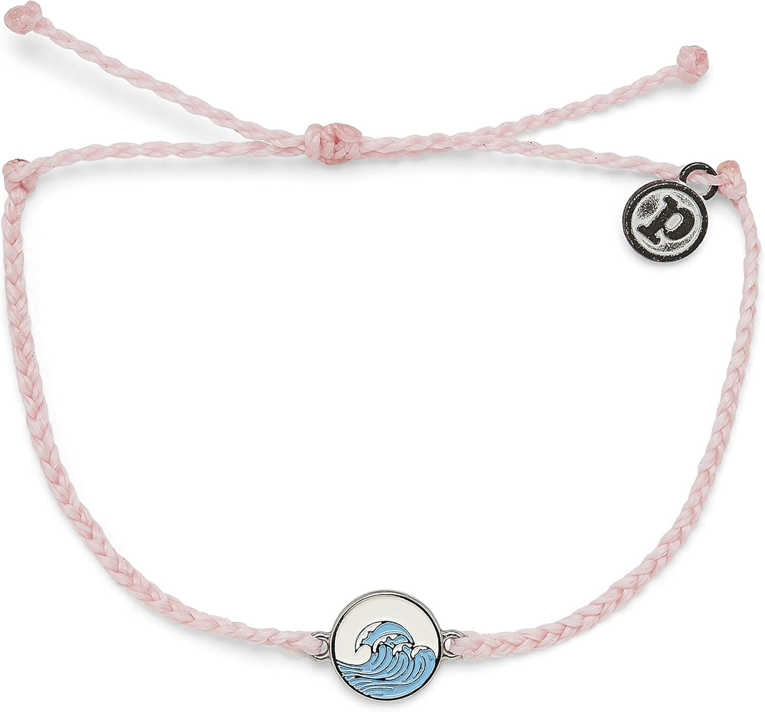 Pura Vida Silver or Gold Make Waves Bracelet - 100% Waterproof, Adjustable Band - Plated Brand Charm