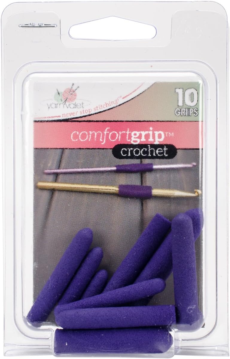 Comfort Grip Crochet Hook 10/Pkg - Assorted Colors (one color per package)