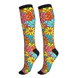 oyebn Duck Compression Socks Women and Men 15-20mmHg-Circulation Support Socks for Athletic Running Cycling