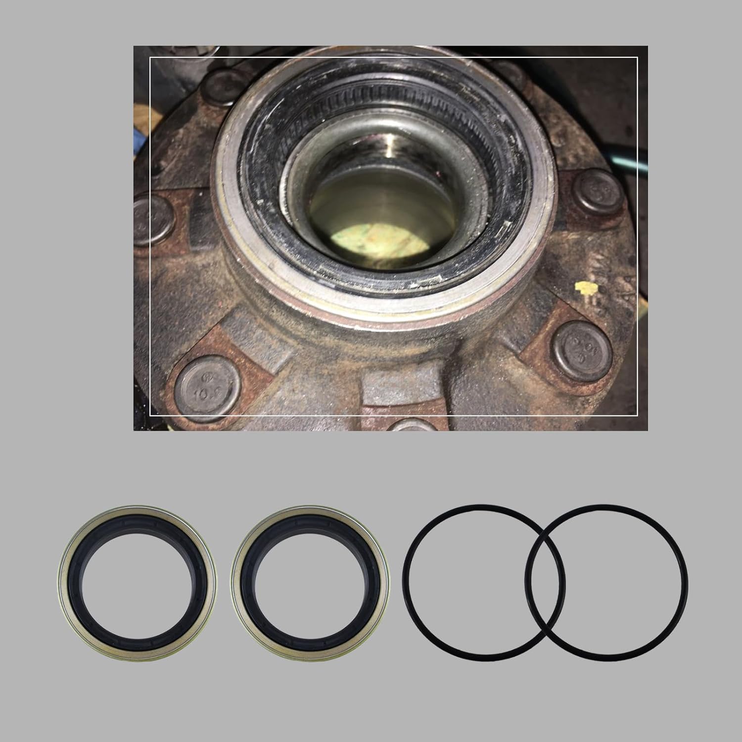 Rear Axle Seal & O-Ring Kit, Compatible with Ford F250 F350 Super Duty 1999-2024, Transit 150 250 350 2015-2019, Excursion 2000-2005, Inner Wheel Seal, Rear Hub Oil Seal