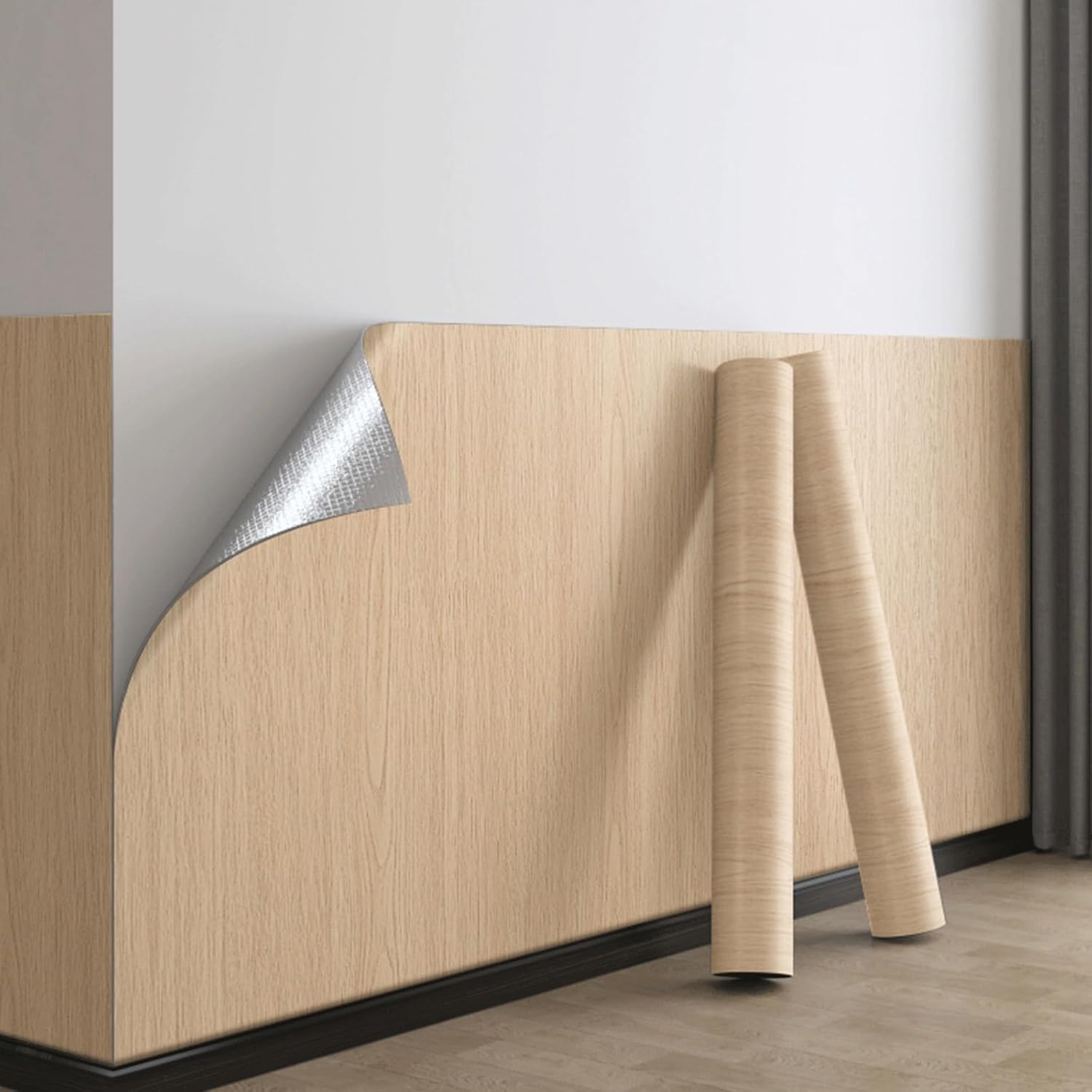 Modern Peel-and-Stick Wallpaper - Self-Adhesive Removable Wallpaper specifically Designed for Kitchen Walls, Easy to Clean(Apricot,Large)