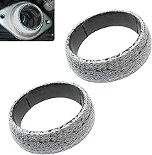 2 PCS 2.13" ID Exhaust Manifold Gasket, Graphite Leakproof Flange Donut Gasket, Prevent Leaking Between Manifold and Pipe, Universal Replacement for Most Cars (54mm)