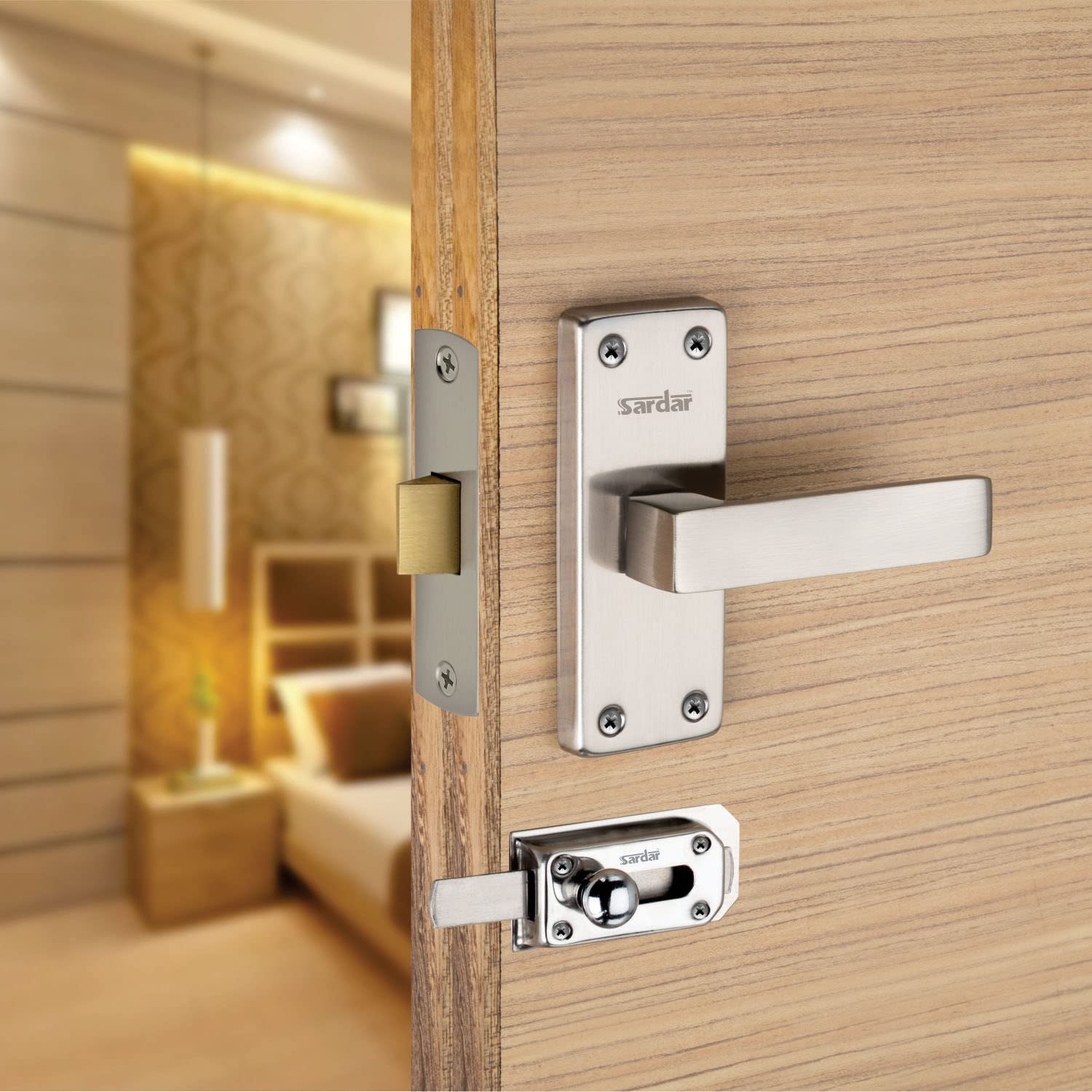 SARDAR Avon 5" SS Iron Baby Latch| Bathroom Door Handle| Mortise Handle with Baby Latch| Keyless Handle Bathroom| (with Door Latch) (B0BV2VLMHY) Amazon Price History, Amazon Price Tracker