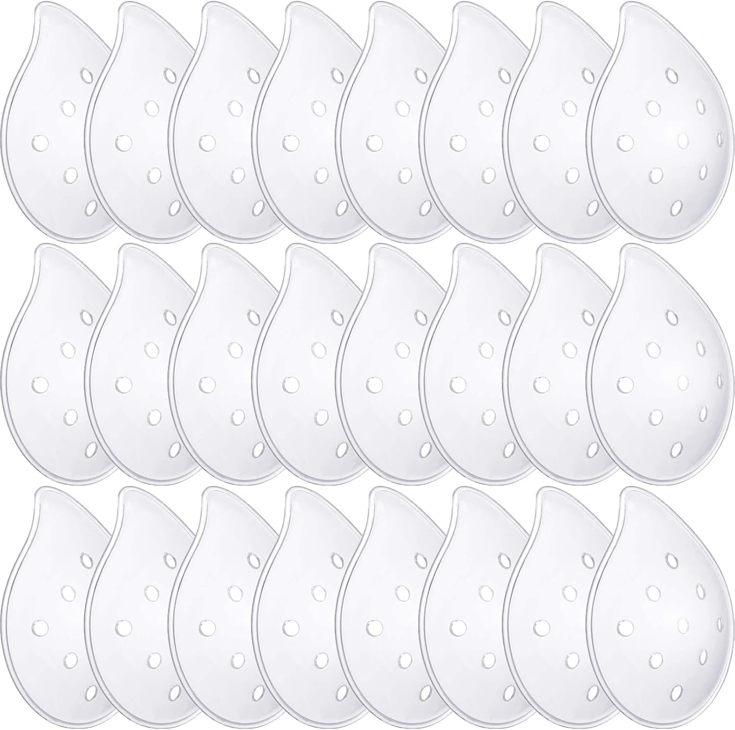 48 Pcs Plastic Ventilated Eye Shields Plastic Eye Coverings with Small Hole Transparent Eye Protections Breathable Eye Care Supplies for Patient