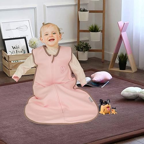 Miniatura 7 de Saco de dormir para bebé de 3 a 12 meses Tog 2.0 de algodón para bebé, saco de dormir acolchado cálido suave sin mangas para dormir 4 estaciones