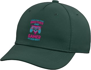 I Have Two Titles Brother and Gamer Video Games Gamer Adjustable Baseball Hat