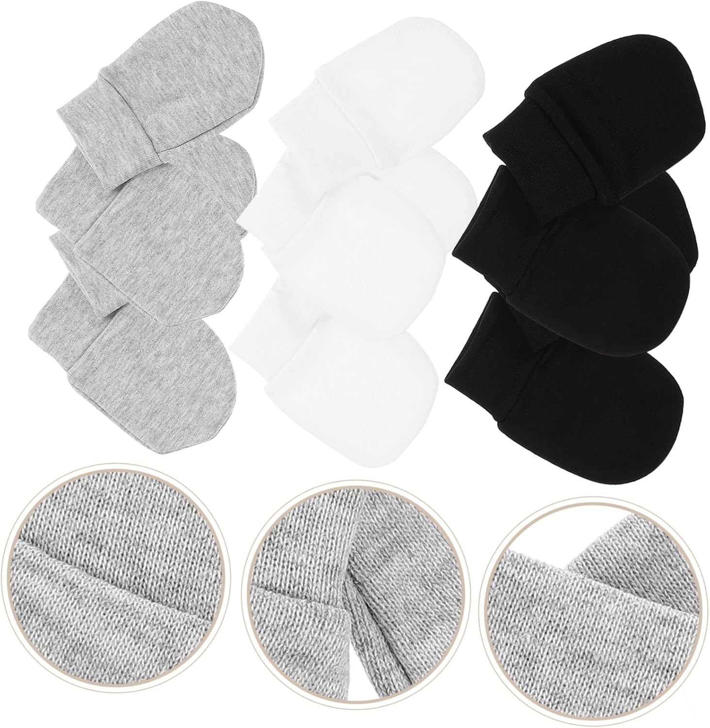 GALPADA 27pairs Scratch Mittens Comfortable Cotton Hand Protectors for Newborns Warm and Breathable Gloves Multi