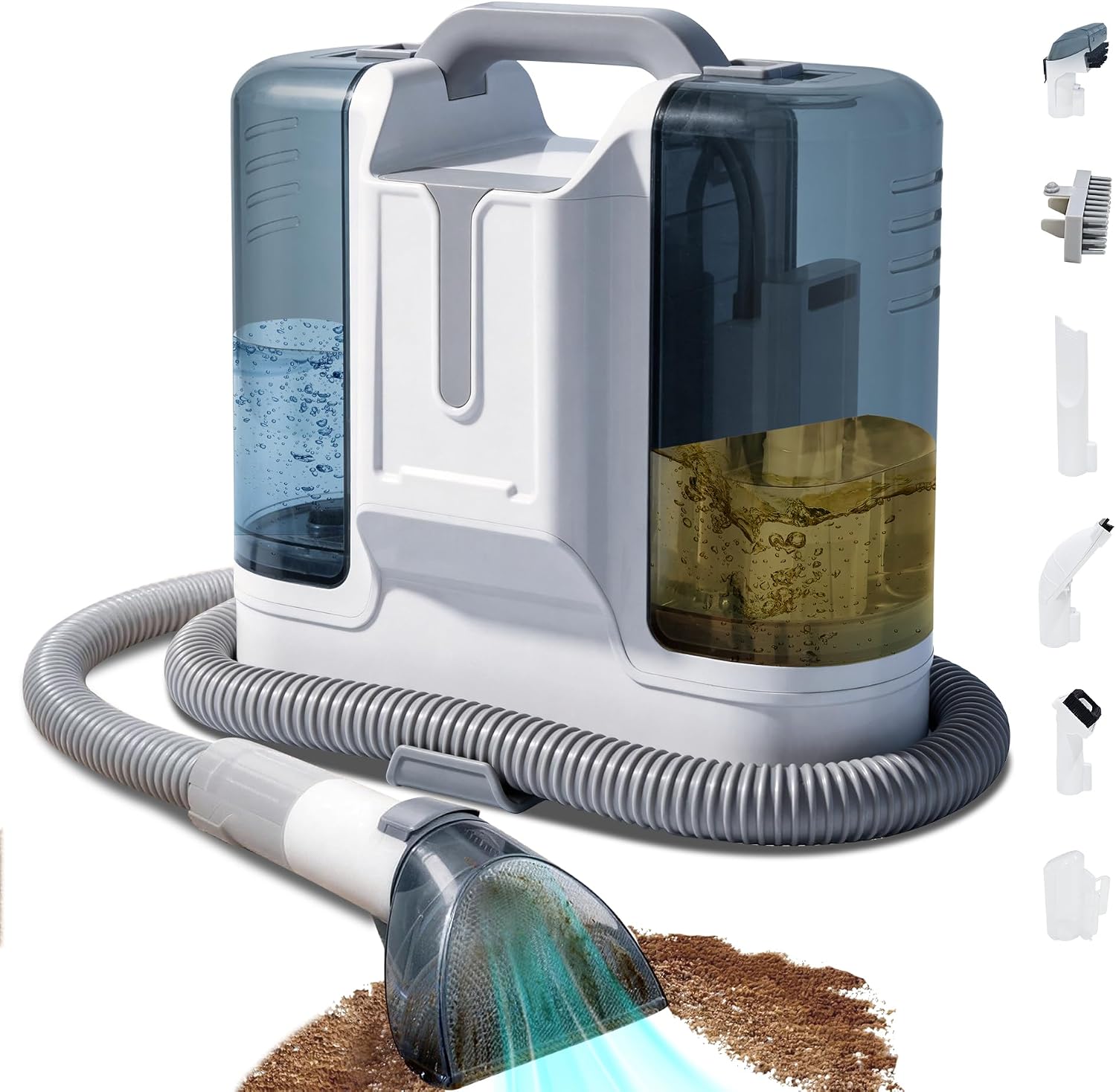 Portable Carpet Cleaner Machine,16Kpa Power Suction with Tools for Pets | Mini Fabric Spot Wet Vacuum for Rugs,Couch and Sofa,Car and Seat Furniture, Handheld Small Water Deep Extractor Washer