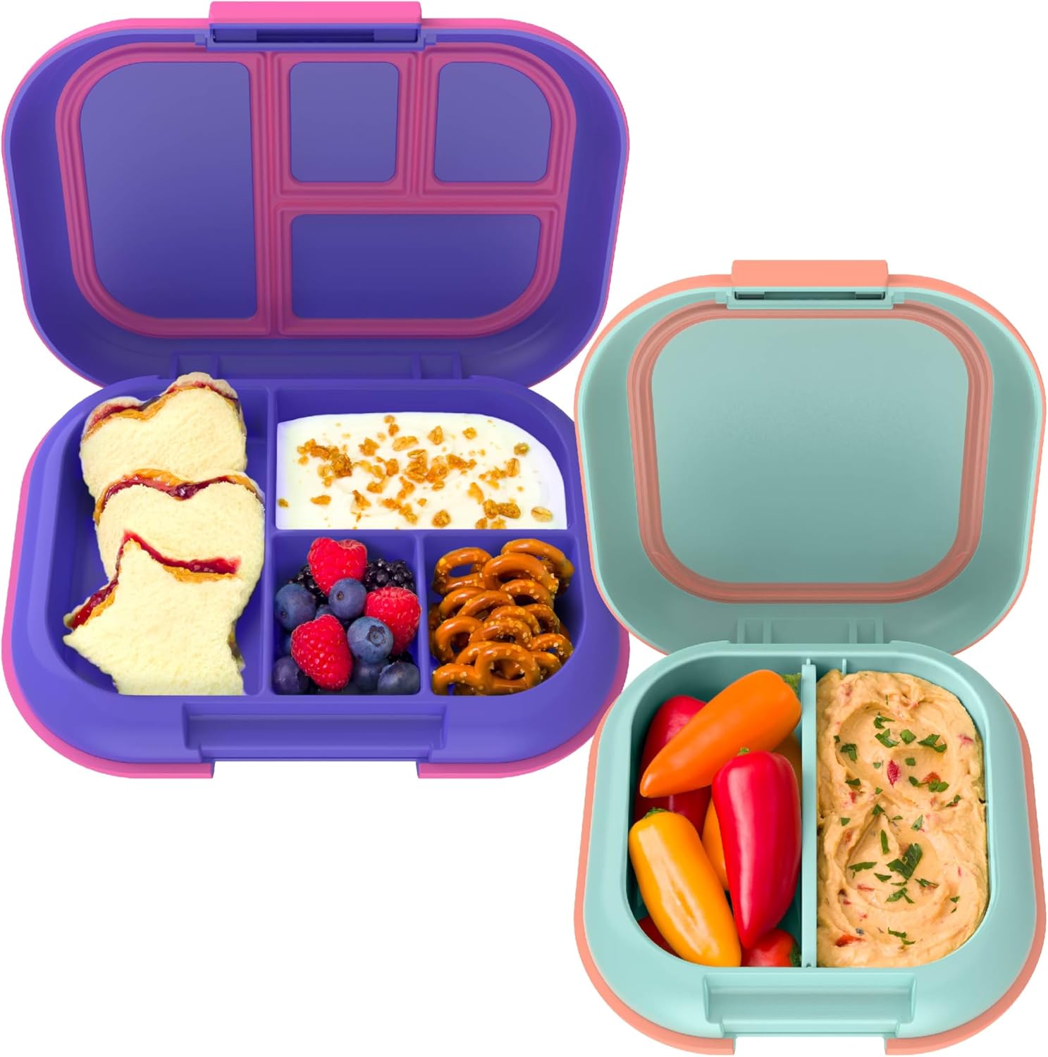 Bentgo Chill Kids (Electric Violet) and Chill Mini (Seaside Papaya) Lunch Box Set