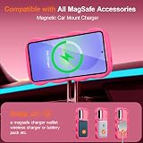 UEEBAI Coque Magnétique pour Samsung Galaxy A57 5G Compatible avec Recharge sans Fil, Wave Frame Étui en Silicone Liquide, Housse de Protection Bumper Cover Case avec Anti-Rayures, Rouge Rose - 2