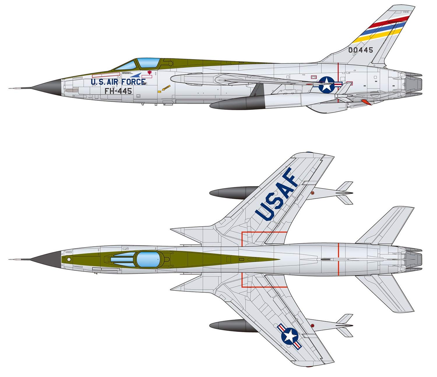 Amazon | プラッツ 1/144 フライングカラー・セレクション F-105D