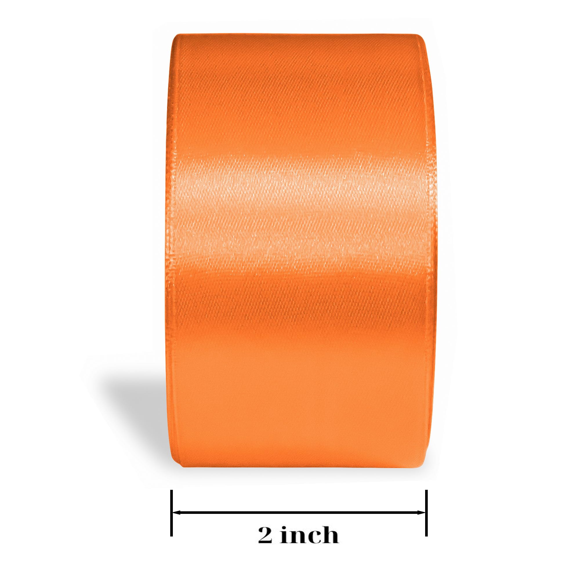 2 Inch Paper Ribbon Snapklik.com : Light Orange Ribbon 2 Inch Double Face Ribbons For ...