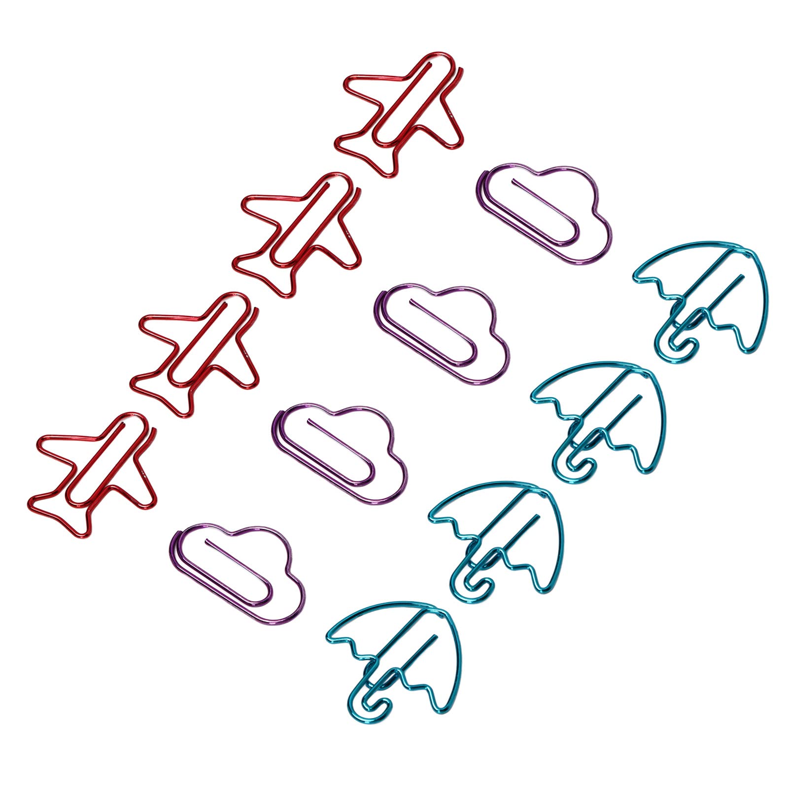 Graziose Graffette Set di 32 Divertenti Clip Metalliche con Forme Adorabili per L'organizzazione di Casa e Ufficio