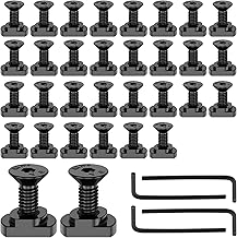 KTCINA Lot de 40 vis M-LOK - En acier inoxydable - Avec clé en forme de L - Avec clé à six pans creux - Accessoires M-LOK - Noir