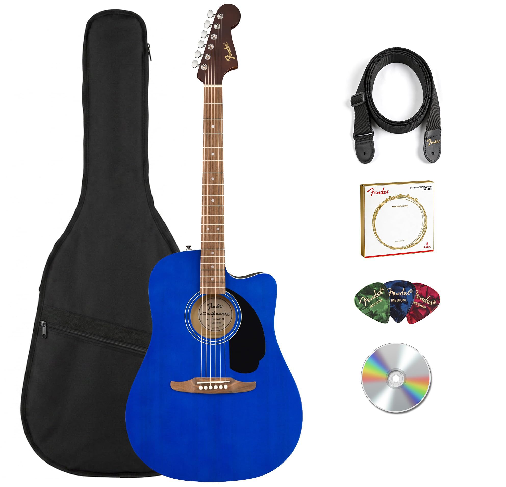 Amazon.com: Fender California Redondo CE Acoustic-Electric Guitar