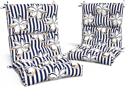 Adirondack - Juego de 2 cojines para sillas de respaldo alto, resistentes al agua, para exteriores, cojines para sillas mecedoras para patio, hogar,