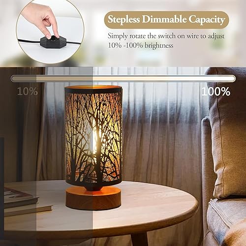 Miniatura 2 de Pequeñas lámparas de mesa industriales regulables, lámparas de noche para mesita de noche, lámpara de escritorio lateral de mesa auxiliar con