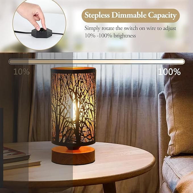 Lámpara de Mesa Industrial Pequeña con Regulador LED 2700K miniatura 2