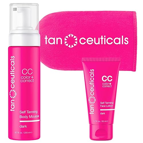 Tanceuticals Mousse CC - Kit de autobronceador, sombra oscura