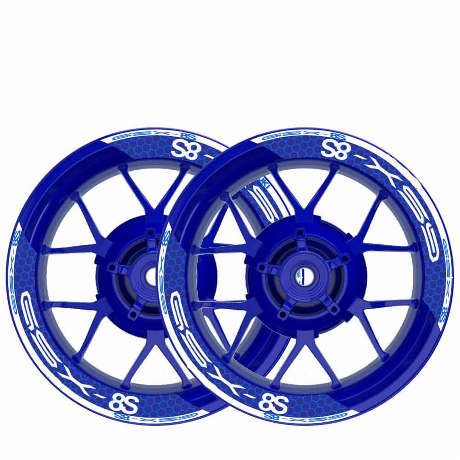 Rayures jantes GSX-8S sélection multicolore haute finition 8 pièces