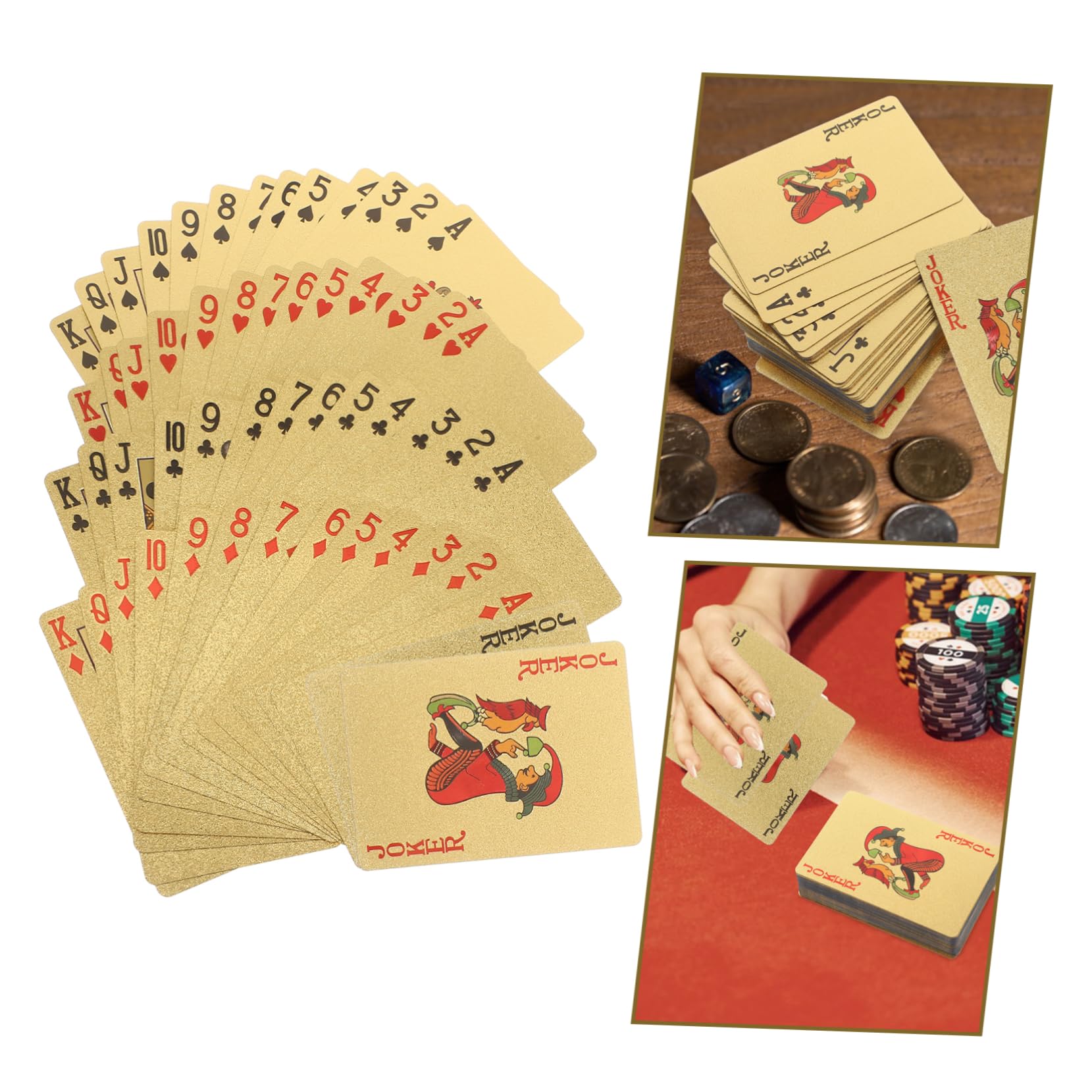 VICASKY Carte Da Gioco Professionali Plastica Con Design Unico Di Poker Per Gioco Familiare e Feste