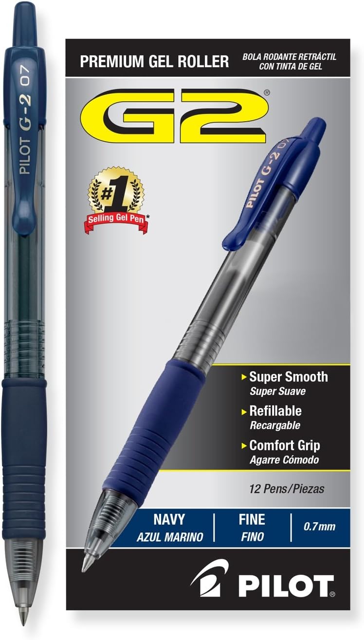 G2 Premium Retractable Gel Pen, 0.7 mm, Blue Ink, Smoke Barrel, Dozen 31187 - 1 Each