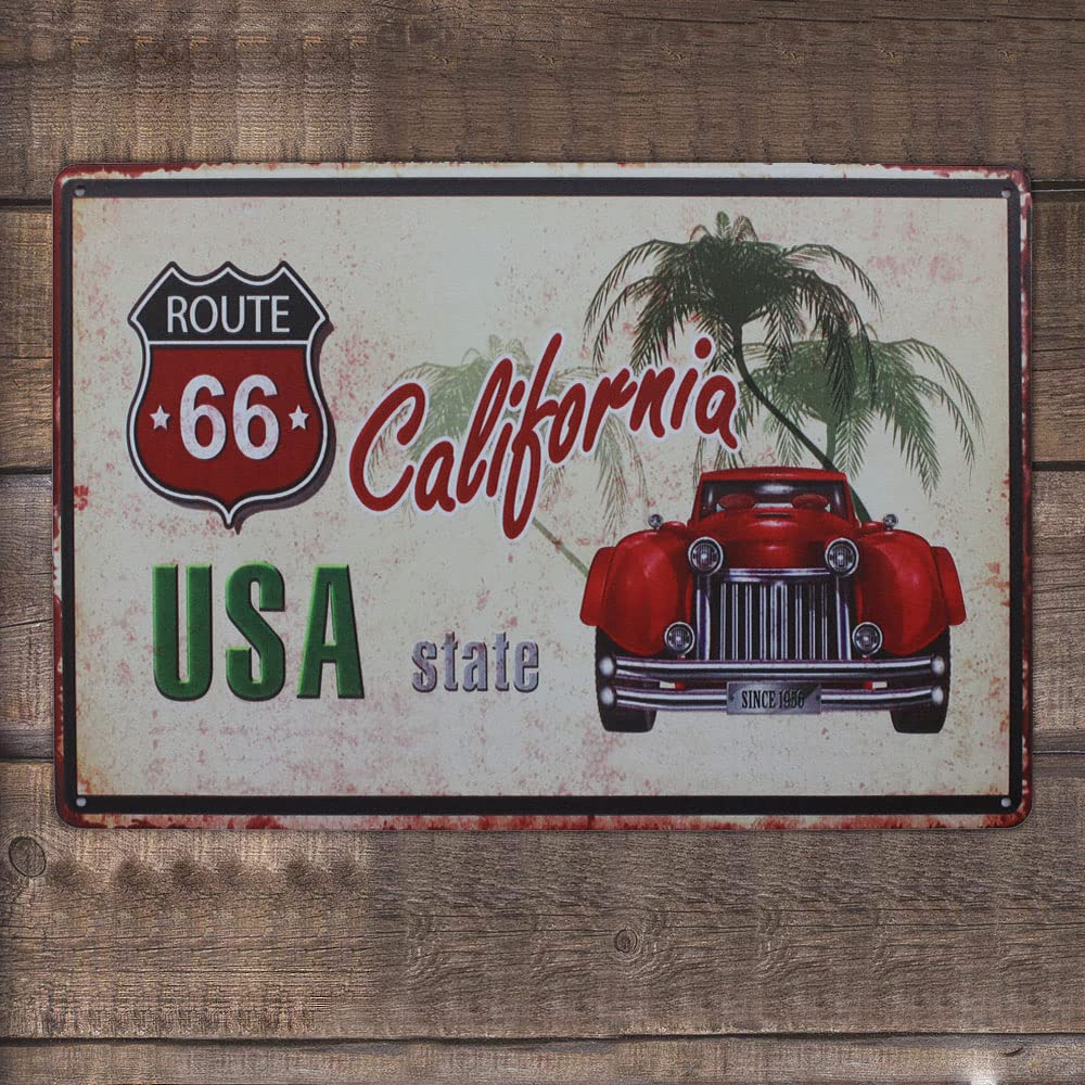 Amazon.com: ARTCLUB USA State California ROUTE 66 Retro Metal Tin