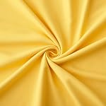 Marina Decoration 600 Thread Count Home Bedding Bedroom Soft Bedsheet Deep Pocket Hotel Standard Solid Percale All Season 4 Pieces Cotton Sheet Set with 2 Pillowcases, Yellow Color King Size
