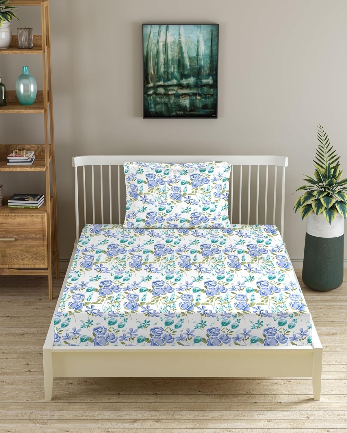 Cotton King Size Fitted Bed Sheet Set -23 Cotton King Size Fitted Bed Sheet Set -23