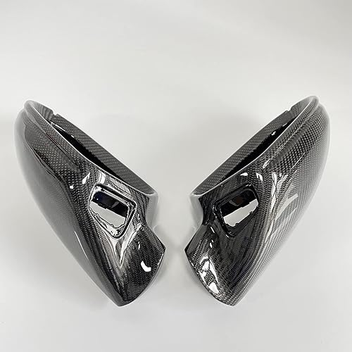 Miniatura 3 de 1 par de funda para espejo retrovisor de puerta de fibra de carbono real para ala de puerta para Audi A6 C7 S6 2012-2018 (con orificio para