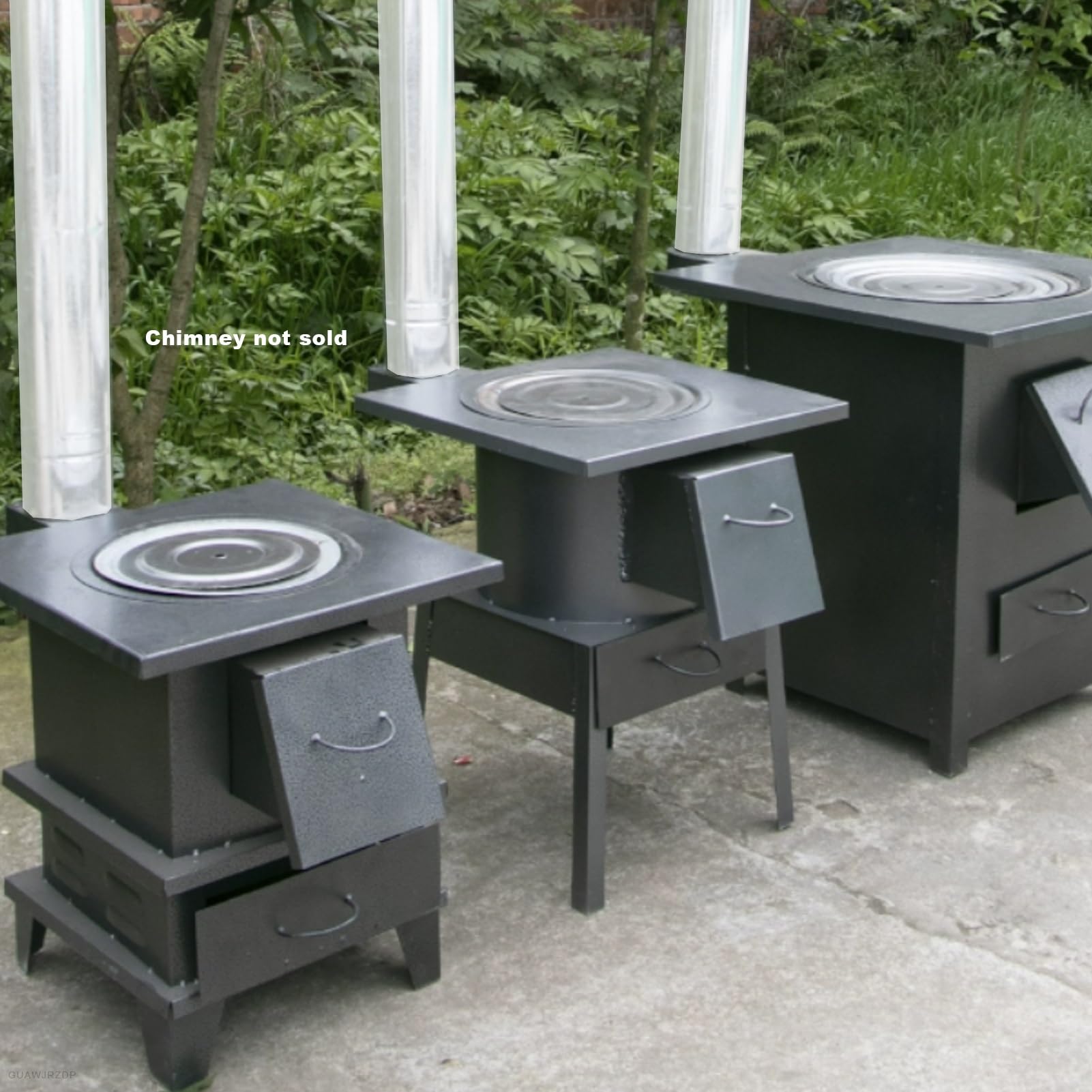 Estufa de Lena para casa, Cocina de Leña, Quema de Leña Potente y Eficiente, 2 a 3 Personas, Hogar, Picnic al Aire Libre, Camping, Viajes, calefacción, Emergencia (Color : B)