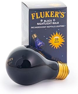 Fluker's 파충류용 백열등 블랙 야간 전구, 25와트