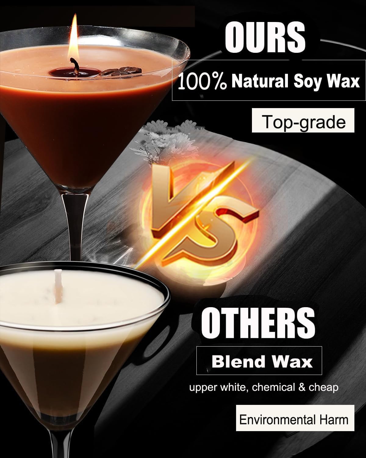 エスプレッソマティーニキャンドルギフト、6.5オンスソイワックスコーヒーキャンドル、女の子、女性へのユニークな香りのキャンドルギフト