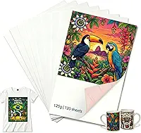 Papel de Sublimação 125g A4 – 120 Folhas, Alta Transferência de Tinta, Impressão Profissional
